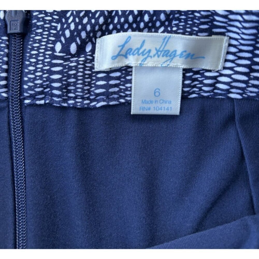 Lady Hagen Golf Skort Navy Orange Trim 16” Tennis Women's Size 6 Pockets - Picture 5 of 8